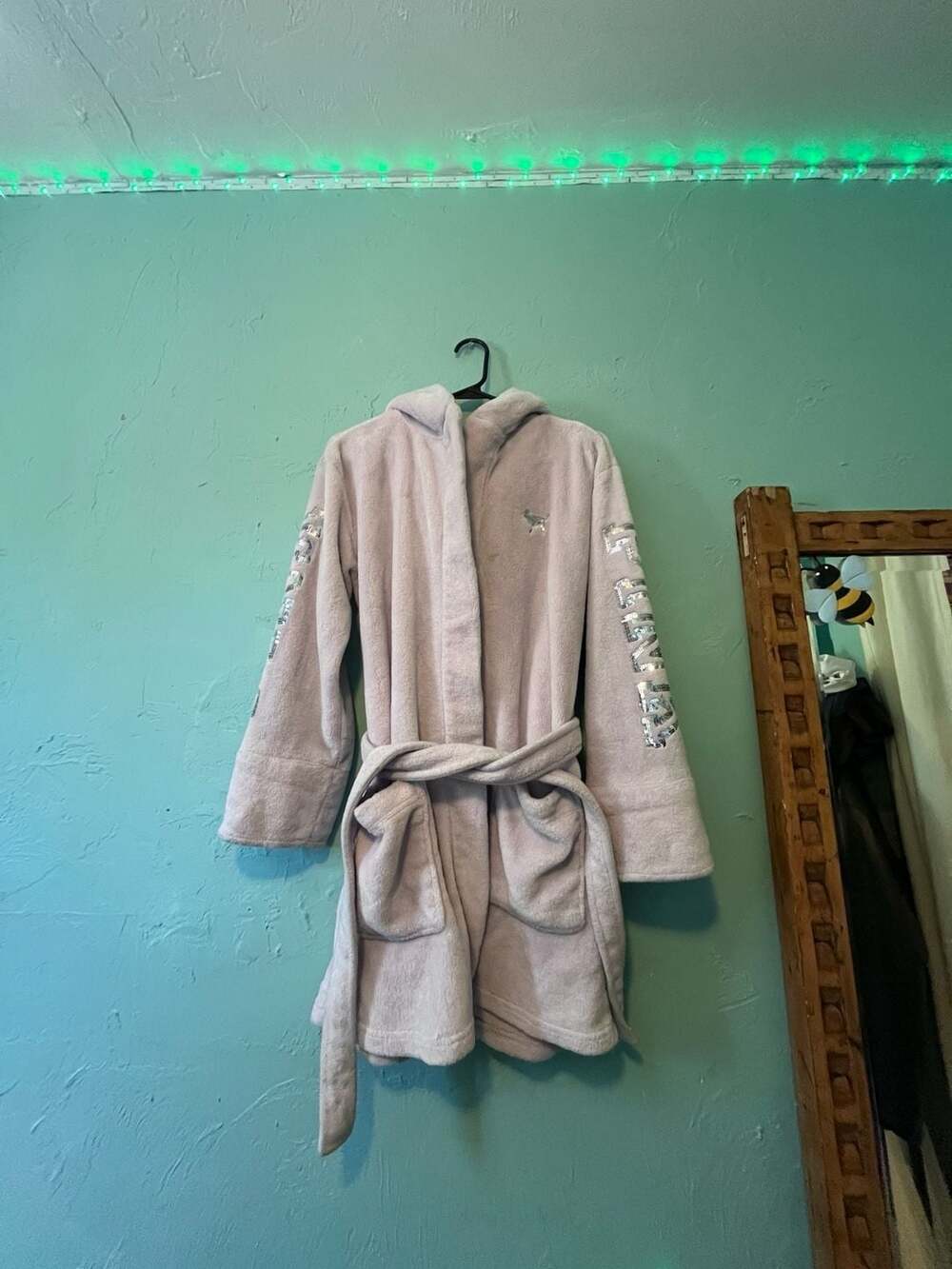 Victoria's Secret Pink Sequin Logo Robe